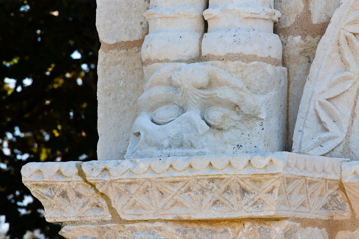 Column swallower, Notre Dame de Echillais, Echillais (Charente-Maritime)  Photo by Dennis Aubrey